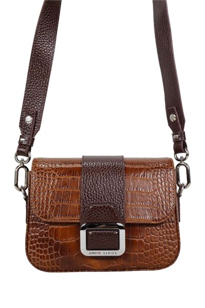 Taba %100 Hakiki Deri Kadın Çapraz Omuz Askılı Çanta 23300