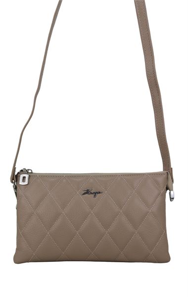 Karamel Hakiki Deri Kadın Çapraz Omuz Askılı Çanta 4033