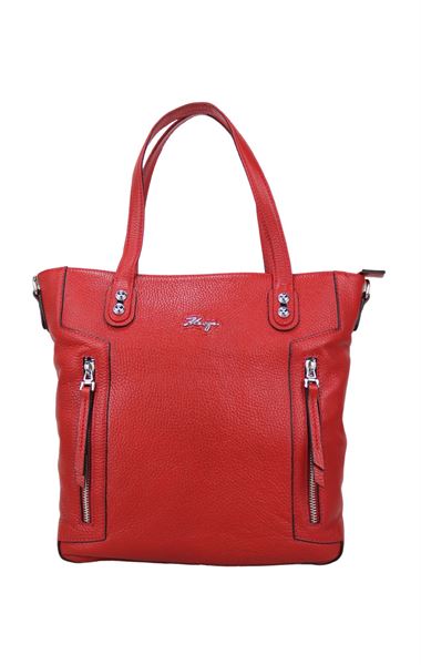 Hakiki Deri Kadın El Çapraz Omuz Askılı Çanta 2272 Kırmızı