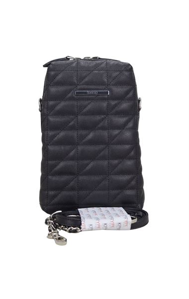 Siyah Hakiki Deri Kadın Telefon Çantası 2310