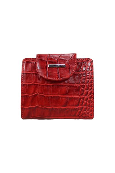 Kırmızı Kroko Hakiki Deri Kadın Cüzdan 1052