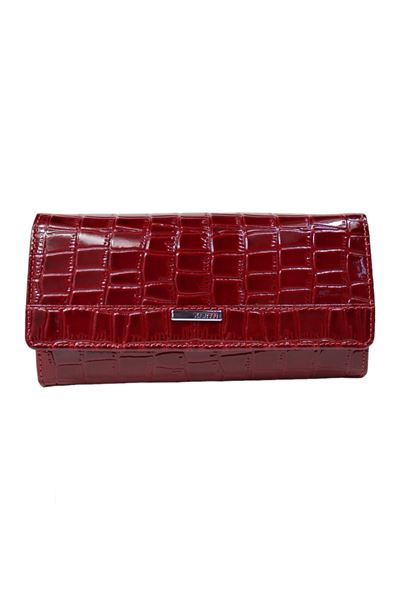 Kırmızı Kroko Hakiki Deri Kadın Cüzdan 1060