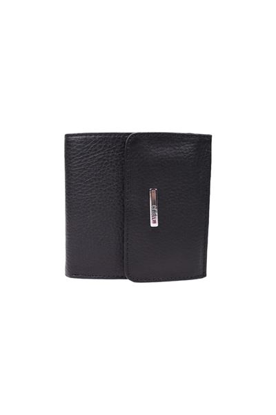 Siyah Hakiki Deri Kadın Cüzdan 1066