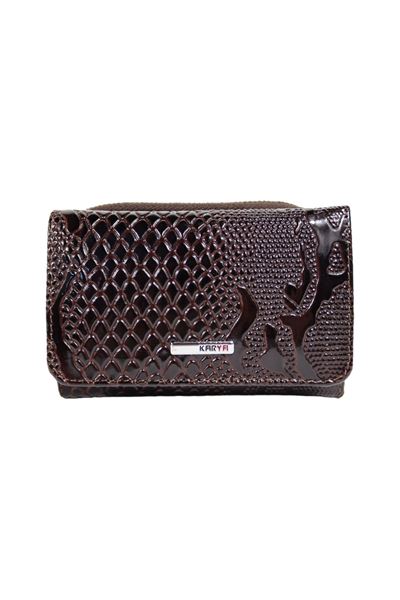 Kahverengi Timsah Hakiki Deri Kadın Cüzdan 1165