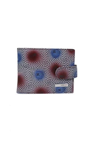 Hakiki Deri Unisex Kartlık Cüzdan 054 Mor - Mavi