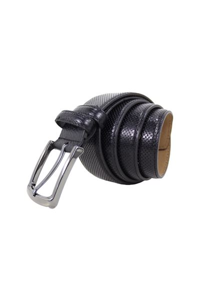 Siyah %100 Hakiki Deri Erkek Kemer 8015