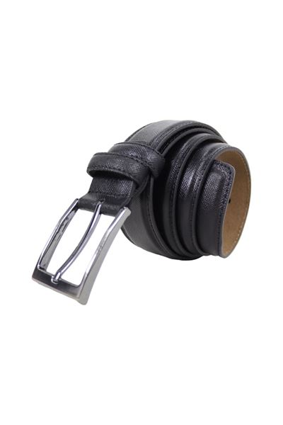 Siyah %100 Hakiki Deri Erkek Kemer 8018