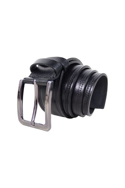 %100 Hakiki Deri Erkek Kemer 8022 Siyah