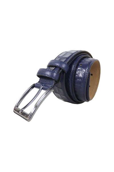 %100 Hakiki Deri Unisex Kemer 8010 Lacivert