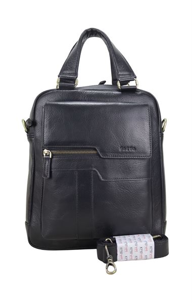 Siyah Kristal Hakiki Deri Erkek El Omuz Askılı Çanta 0507