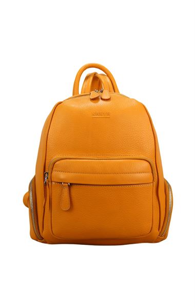 Hakiki Deri Kadın Sırt Çantası 6019 Sarı